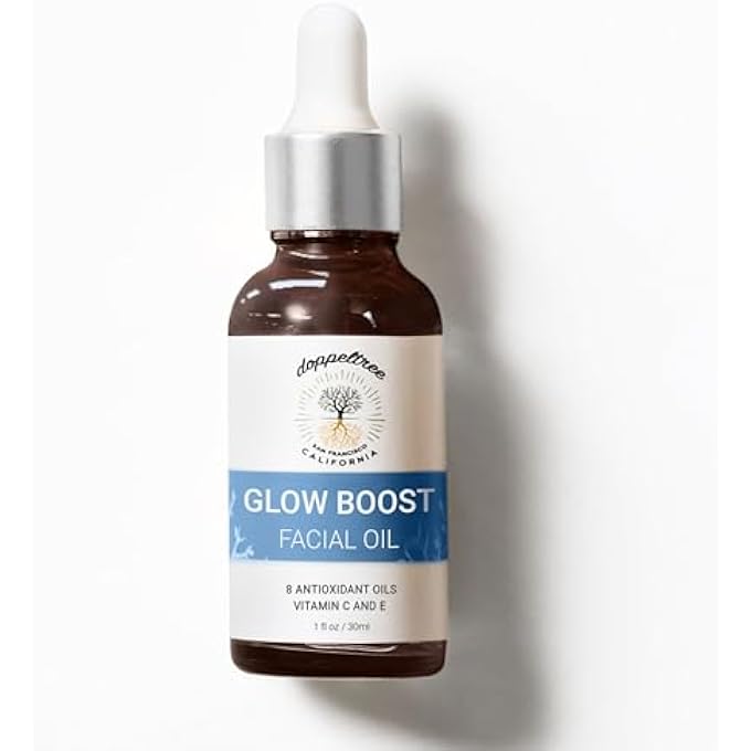 Doppeltree FACE OIL FOR GUA SHA FACIAL MASSAGE AND DERMAPLANING, ANTI AGING GLOW BOOST FACE OIL WITH COLD-PRESSED ROSEHIP OIL, JOJOBA OIL, ALMOND OIL AND VITAMIN C & E - Image 1